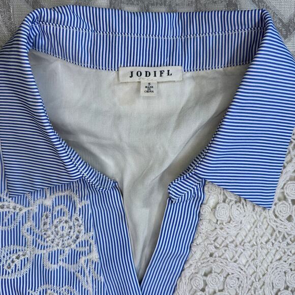 Jodifl Boho Patchwork Dress Size  Small Vintage Inspired Long‎ Sleeve Flowy Mini - Picture 4 of 7